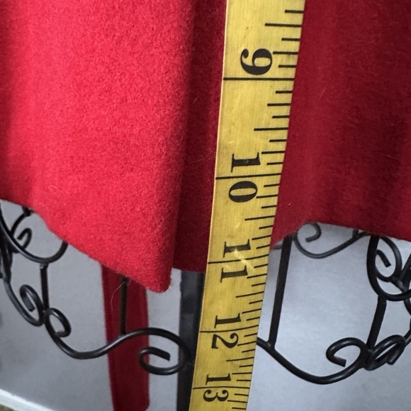 Vtg Y2K Guess Red Wool Blend Peacoat Jacket w/ Belt W Sz SM/M Winter Outerwear - Picture 12 of 16